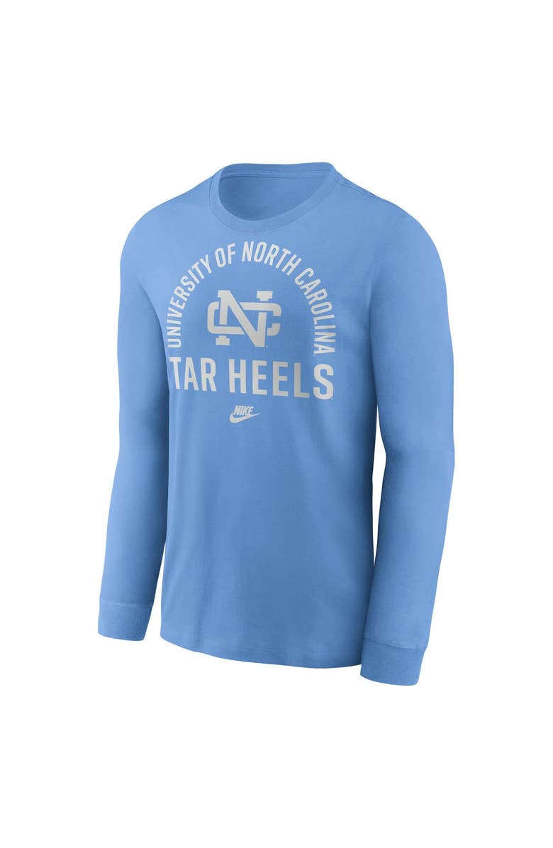 Nike Men's Nike Carolina Blue North Carolina Tar Heels Legacy Arched Logo Long Sleeve T-Shirt, Alternate, color, Light Blue