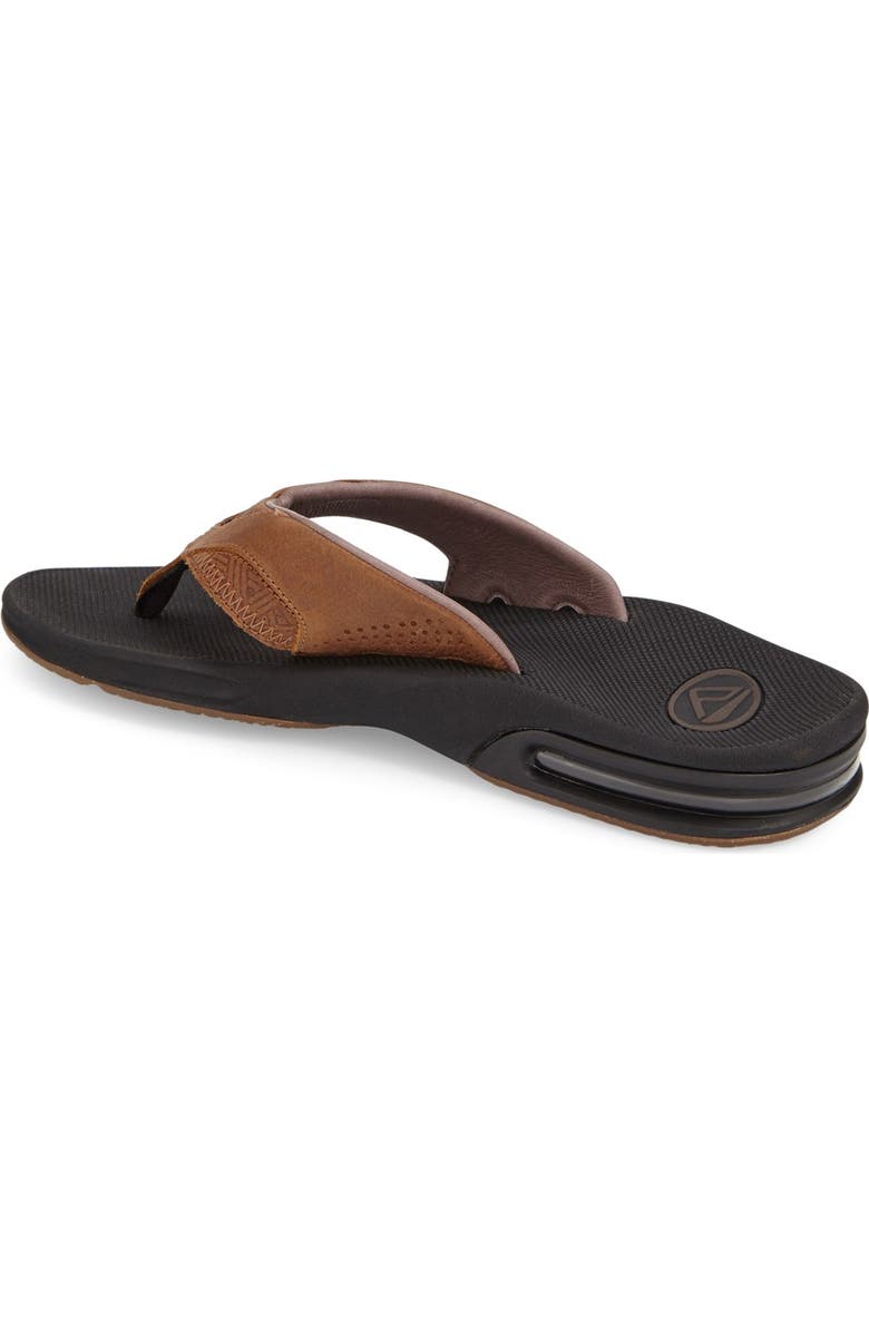 Reef 'Fanning Leather' Flip Flop, Alternate, color,