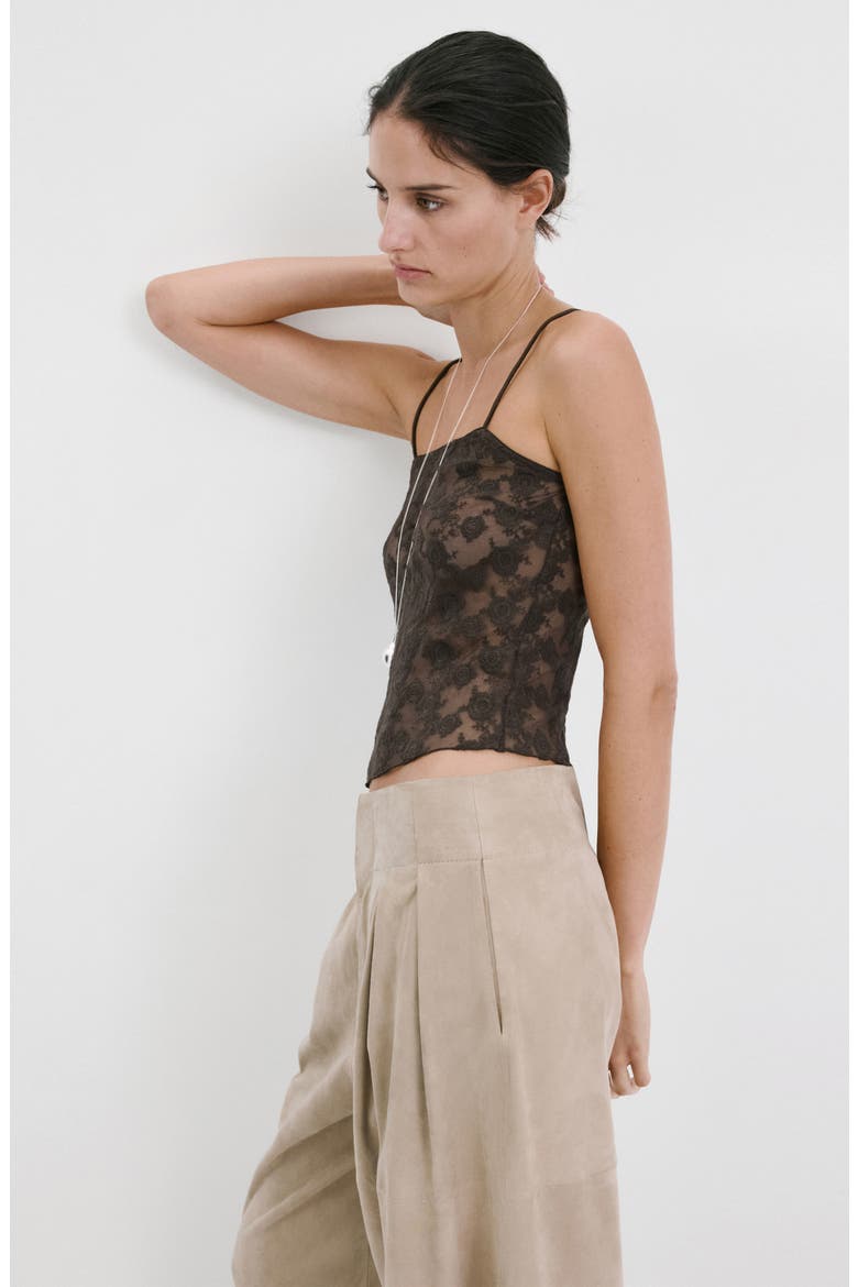 Floral Lace Camisole, Alternate, color, KHAKI GREEN