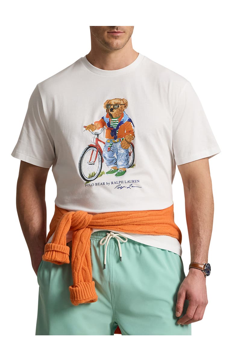 Polo Ralph Lauren Big & Tall Summer Bear T-Shirt, Main, color, White
