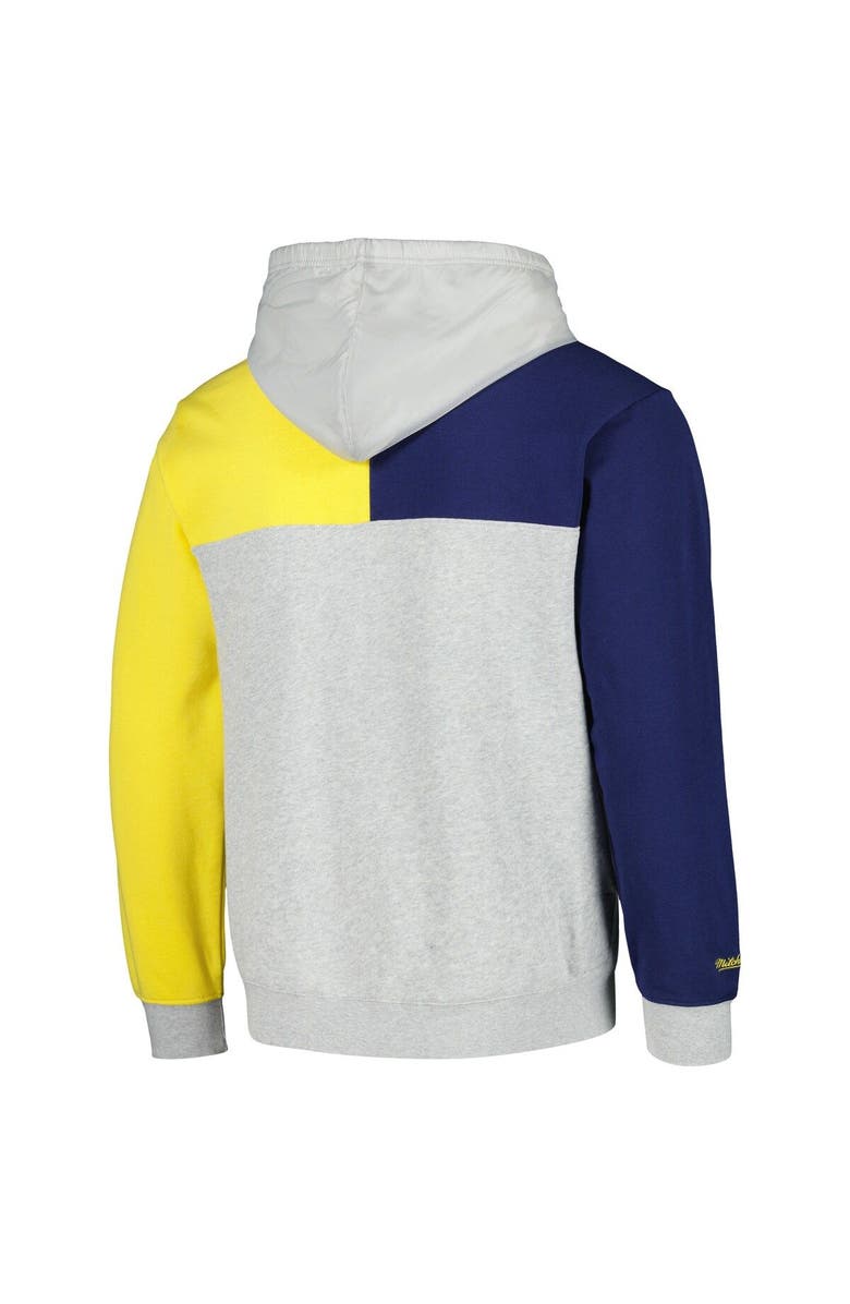 Mitchell & Ness Men's Mitchell & Ness Heather Gray Michigan Wolverines Tie-Breaker Pullover Hoodie, Alternate, color, Heather Gray