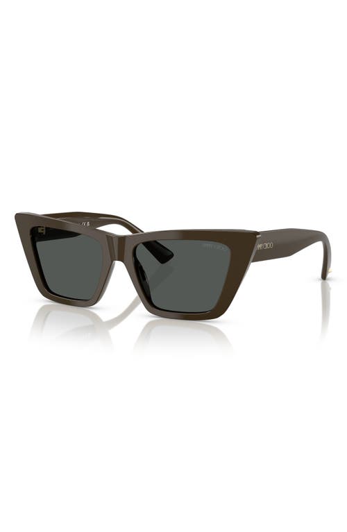 Jimmy Choo 53mm Cat Eye Sunglasses In Caper Green