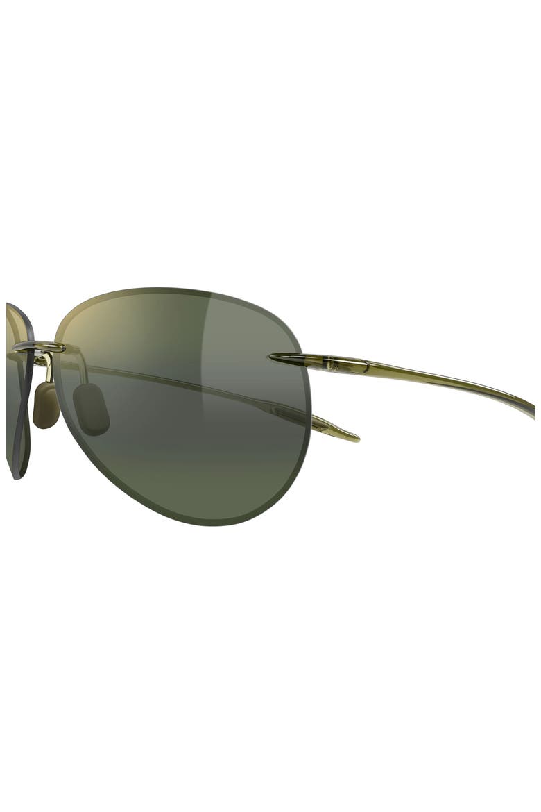 Sugar Beach 62mm PolarizedPlus2® Round Sunglasses, Alternate, color, GREEN