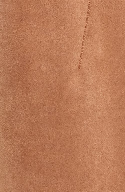 Lioness Rider Faux Suede Jacket In Camel