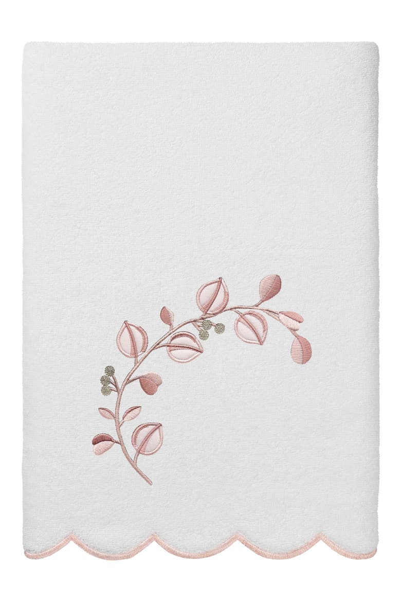 Wild Branch Scallop 6-Piece Assorted Towels Set, Alternate, color, WHITE/ PINK