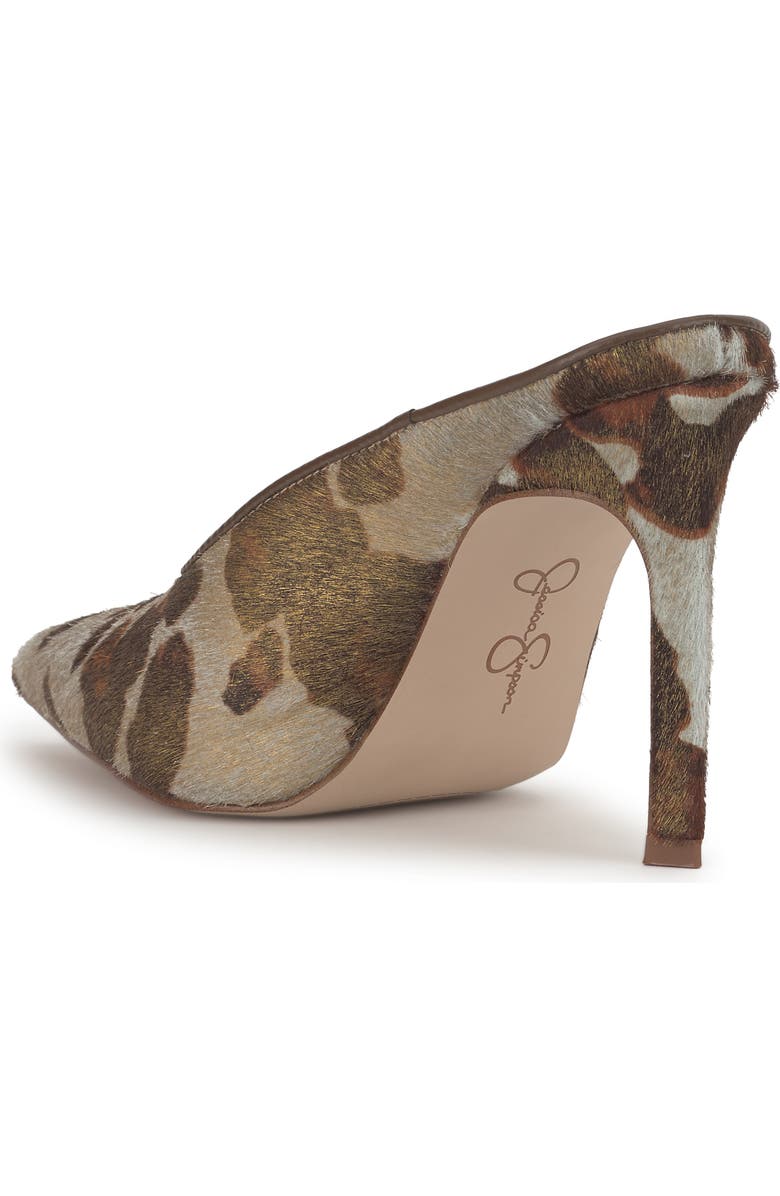 Jessica Simpson Wilix Genuine Calf Hair Pointed Toe Mule, Alternate, color, Beige/ Gold