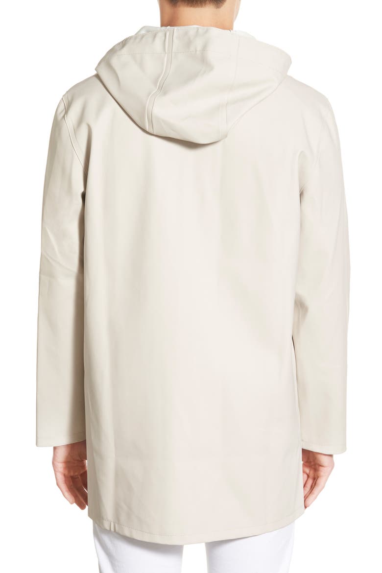 Stockholm Long Sleeve Hooded Raincoat, Alternate, color, LIGHTSAND