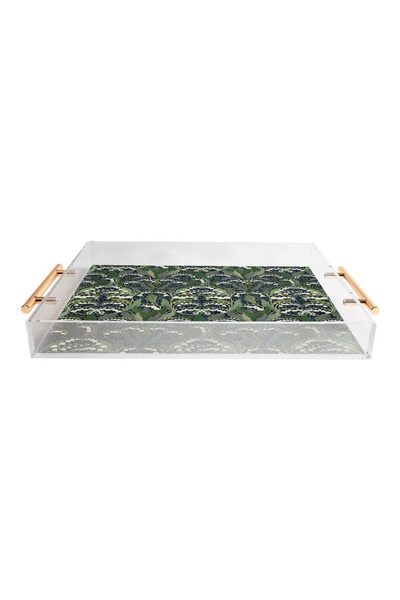 Wonderful Poisonous Lily Acrylic Tray, Main, color, GREEN