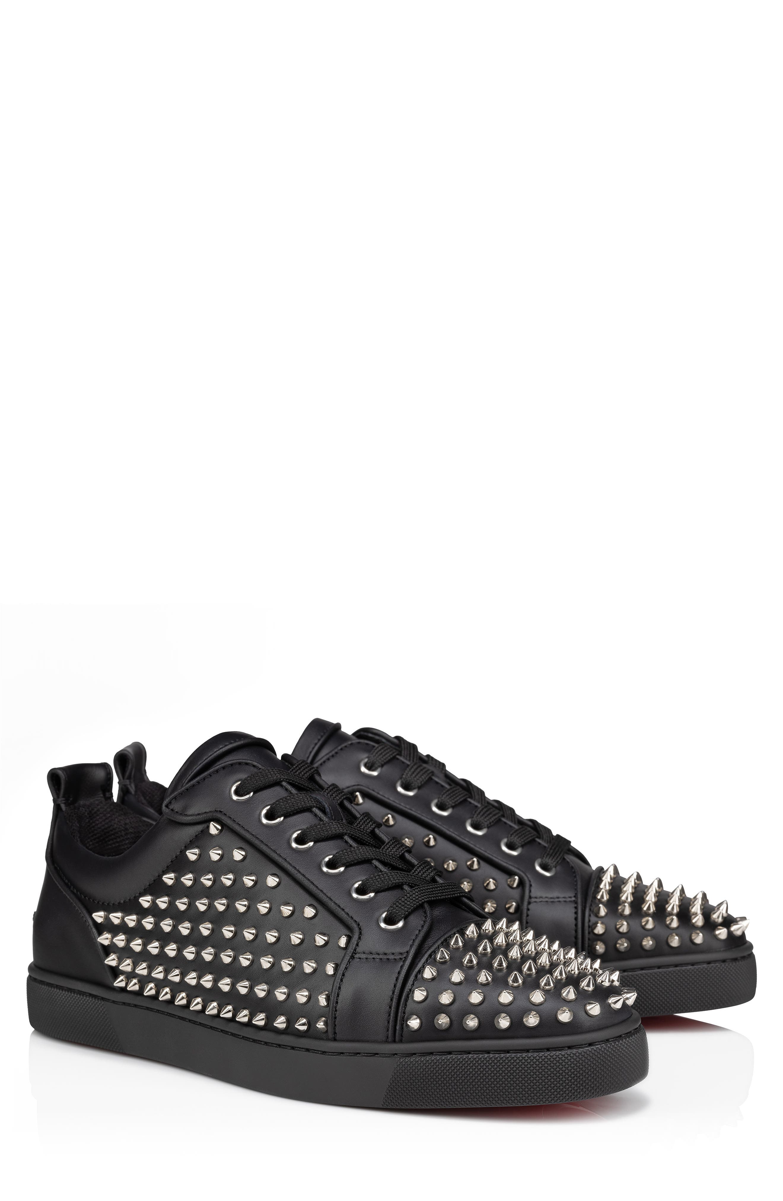 Christian Louboutin Louis Junior Allover Spikes High Top Sneaker, Main, color, 
