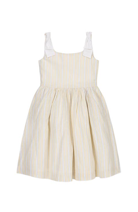 Kids' Linen Bow Shoulder Dress (Toddler, Little Kid and Big Kid)