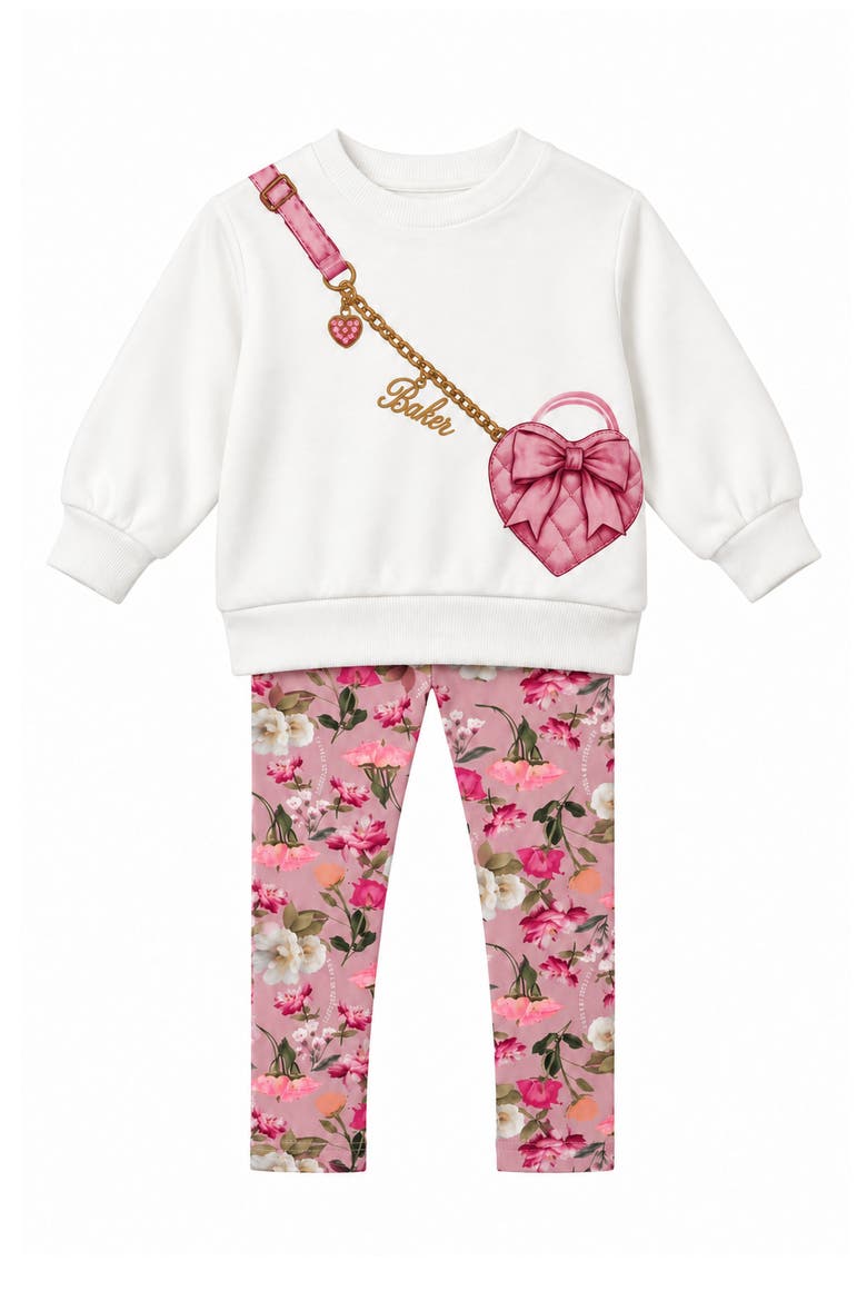 Kids' 2-Piece Pullover & Leggings Set, Main, color, LIGHT/ PASTEL PINK