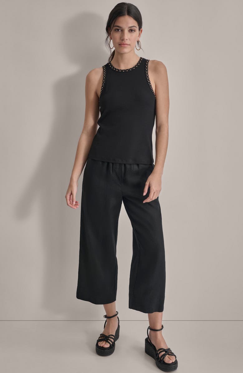 DKNY Stud Trim Tank Top, Alternate, color, 