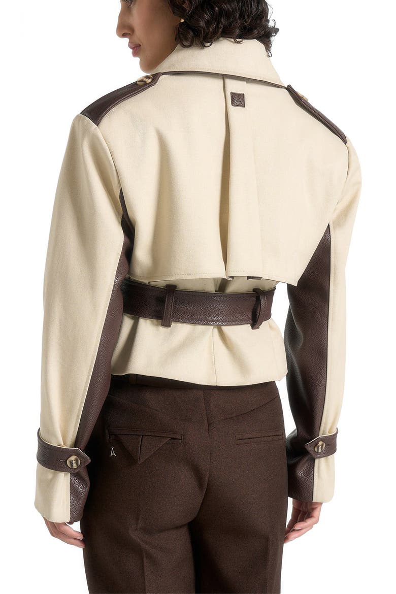 Lelia Cropped Gabardine Trench Coat With Belt (Women) | Nordstrom