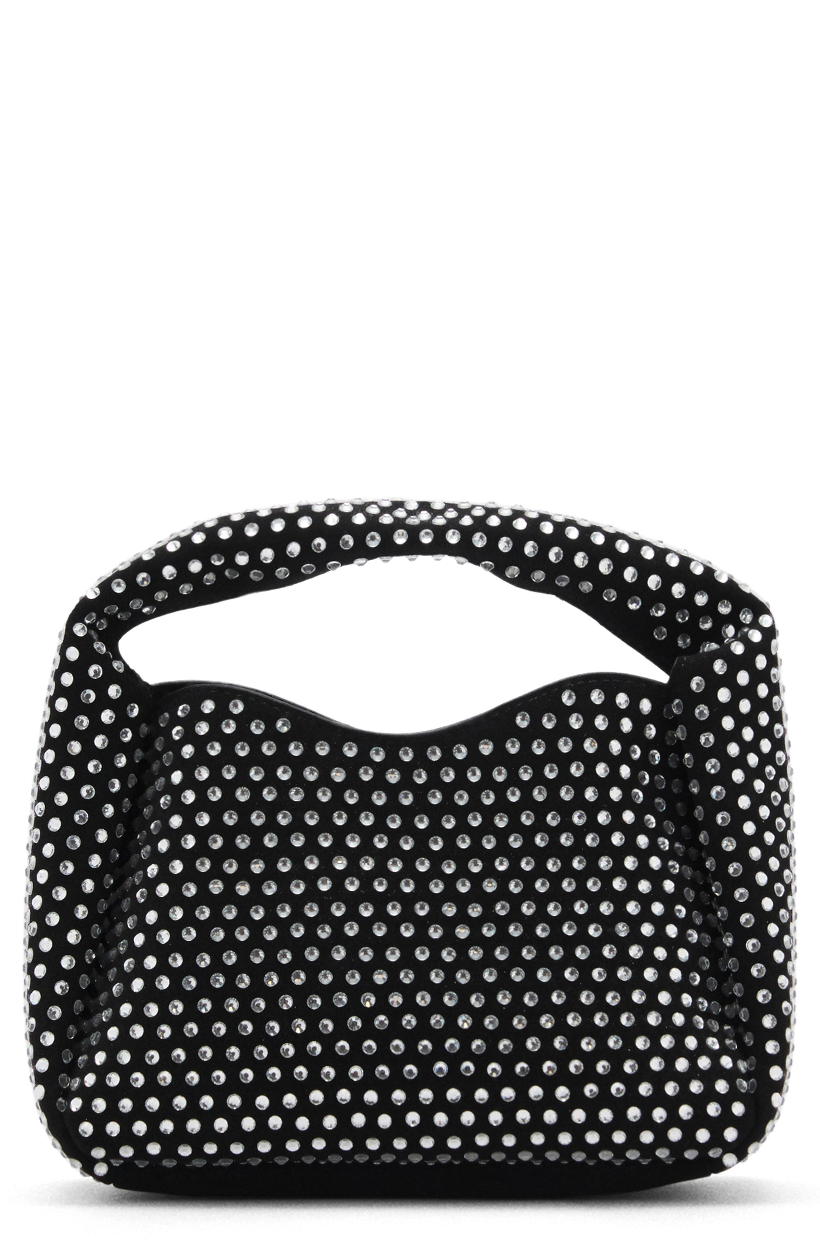 MANGO Mini Rhinestone Top Handle Bag, Main, color, 