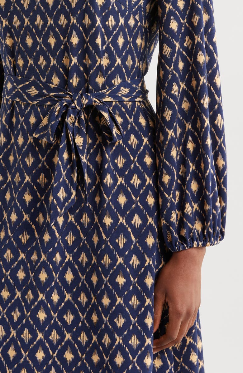 Tommy Bahama Diamond Cay Tie Belt Long Sleeve Stretch Minidress, Alternate, color,