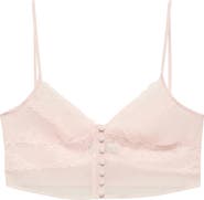 MANGO Lace Crop Camisole