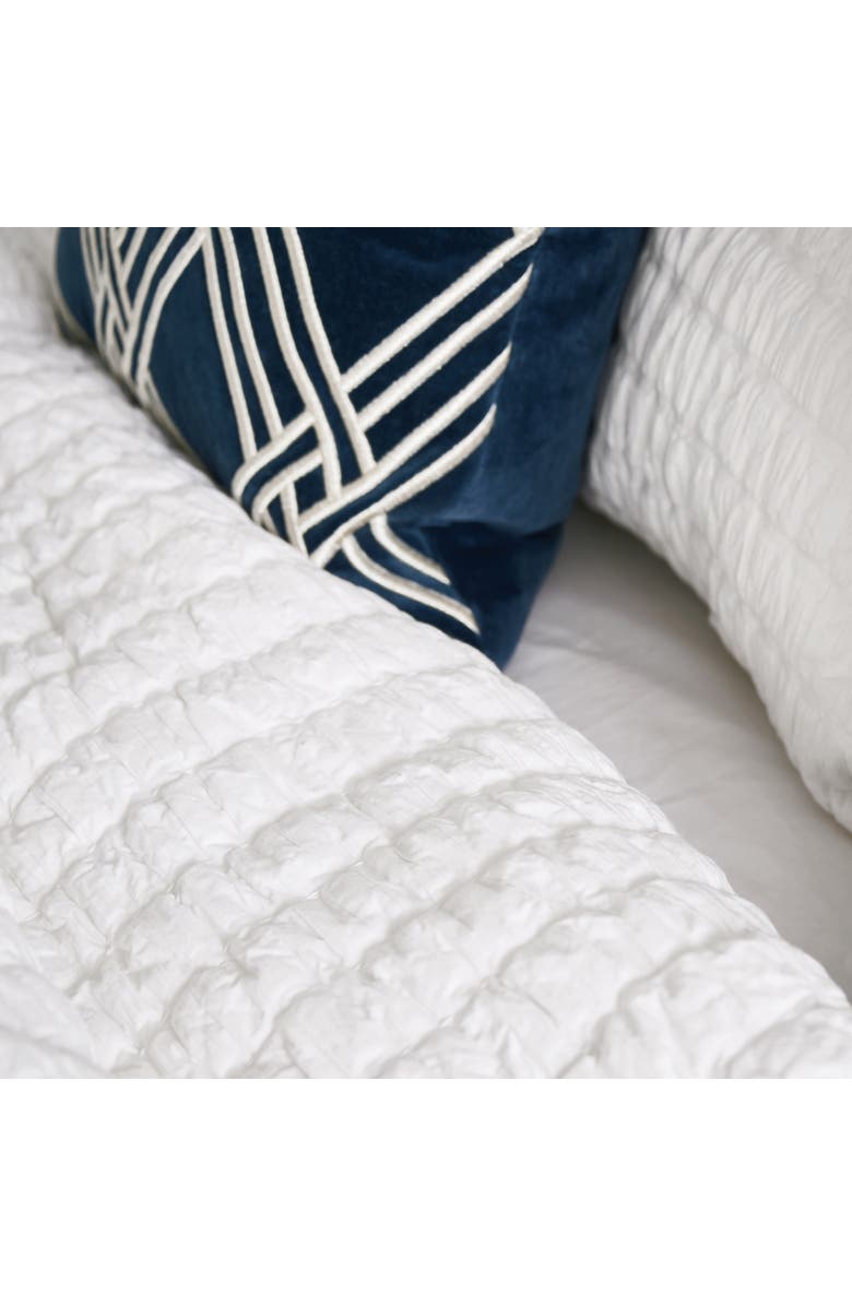 ELISABETH YORK 20" x 26" Elodie Dove Cotton Standard Sham - Machine Washable, Alternate, color, White