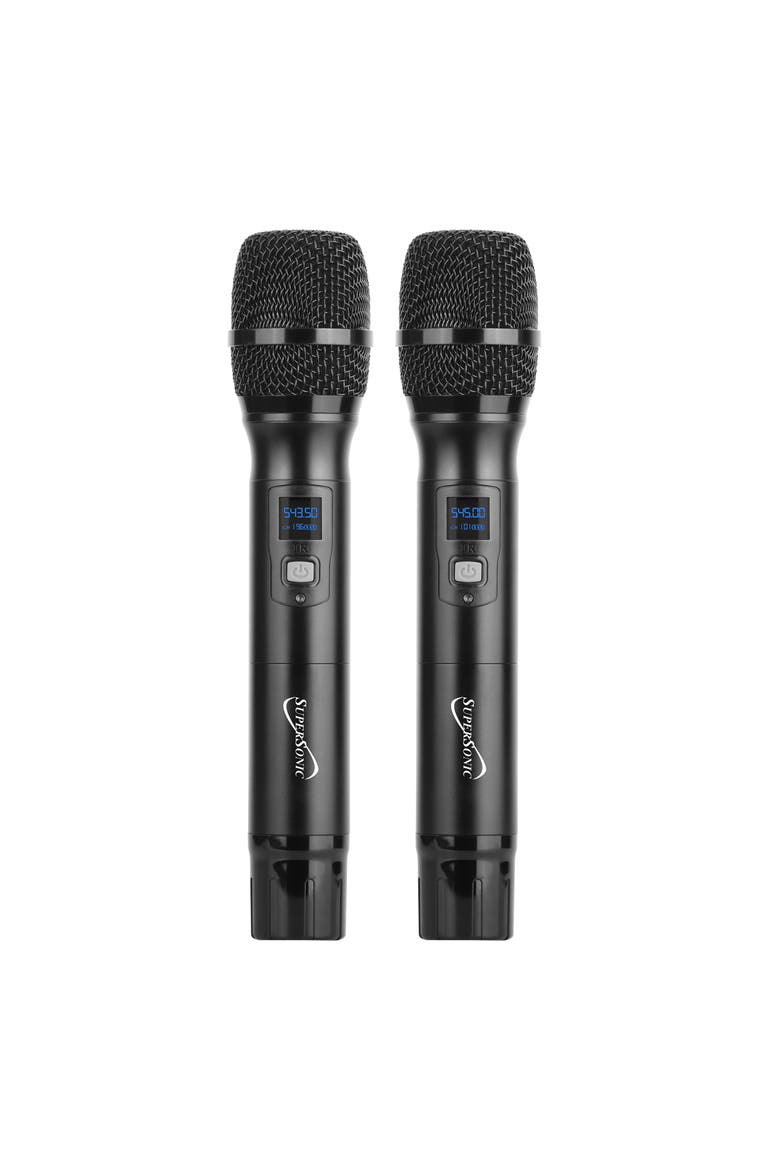 UHF Dual Fixed Channel Wireless Microphone 300ft Range, Alternate, color, Black