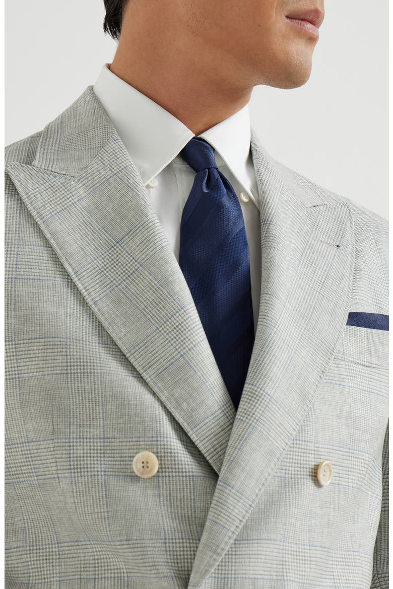 Striped silk necktie, Alternate, color, Navy Blue