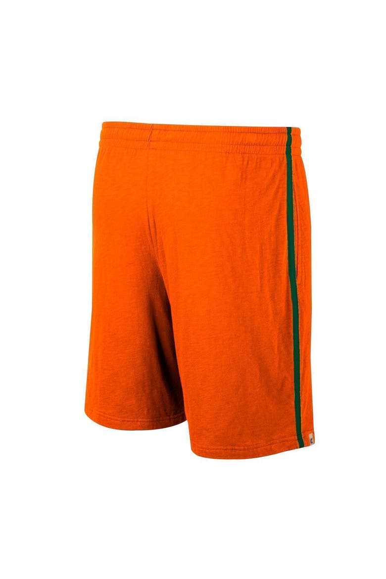 Men's Colosseum Orange Miami Hurricanes Thunder Slub Shorts, Alternate, color, Orange