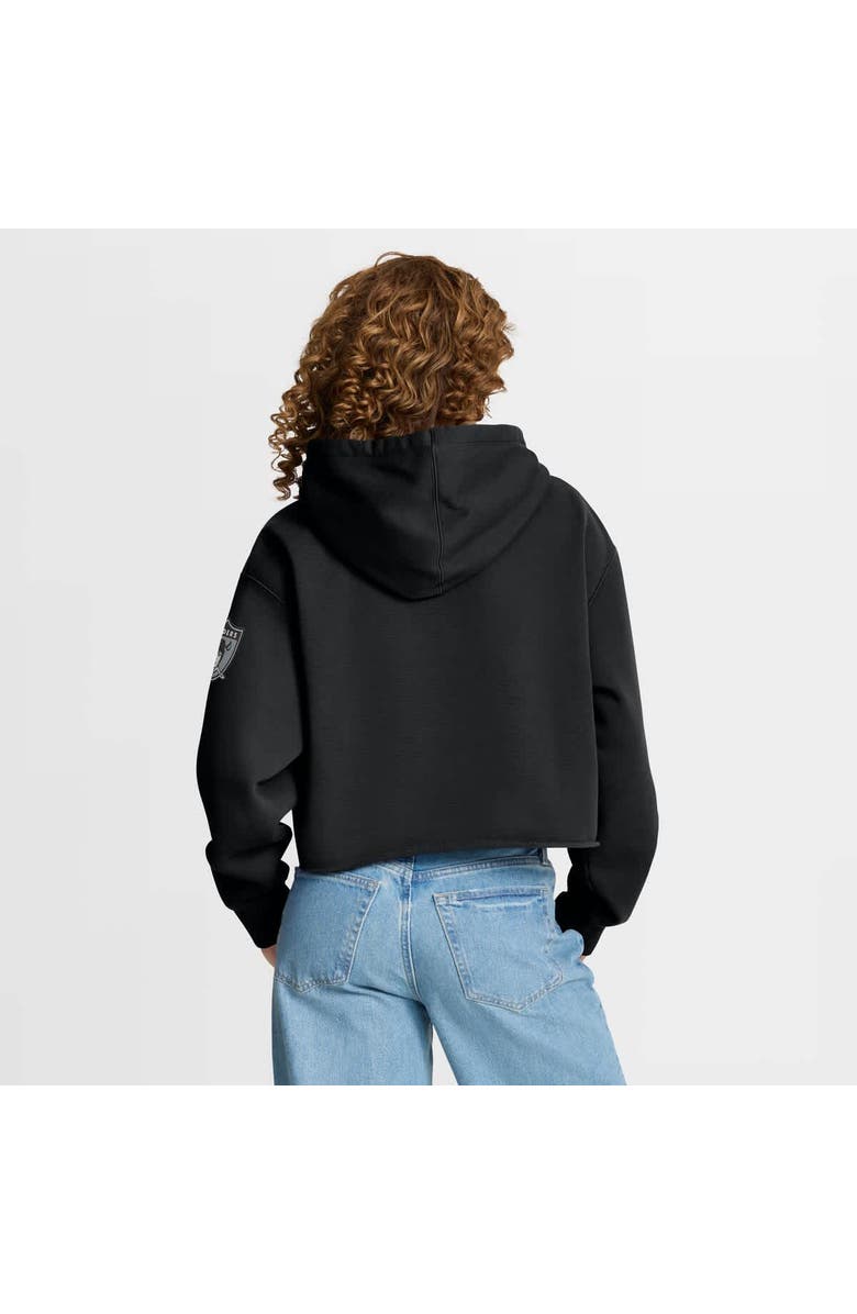 FANATICS Women's Fanatics Black Las Vegas Raiders Oversized Hometown Heritage Cropped Hoodie, Alternate, color, Black