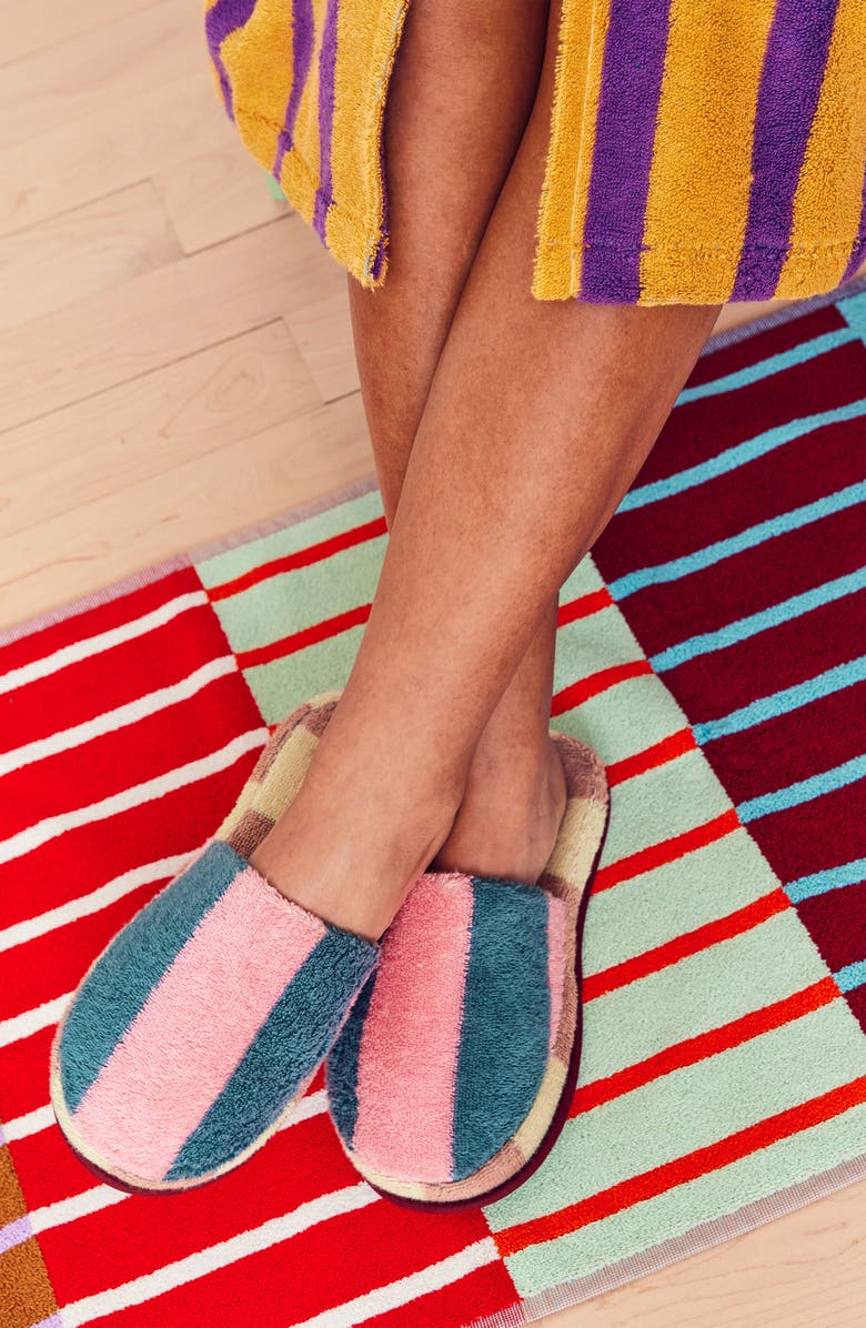 Dusen Dusen Martine Stripe Terry Slipper, Alternate, color,