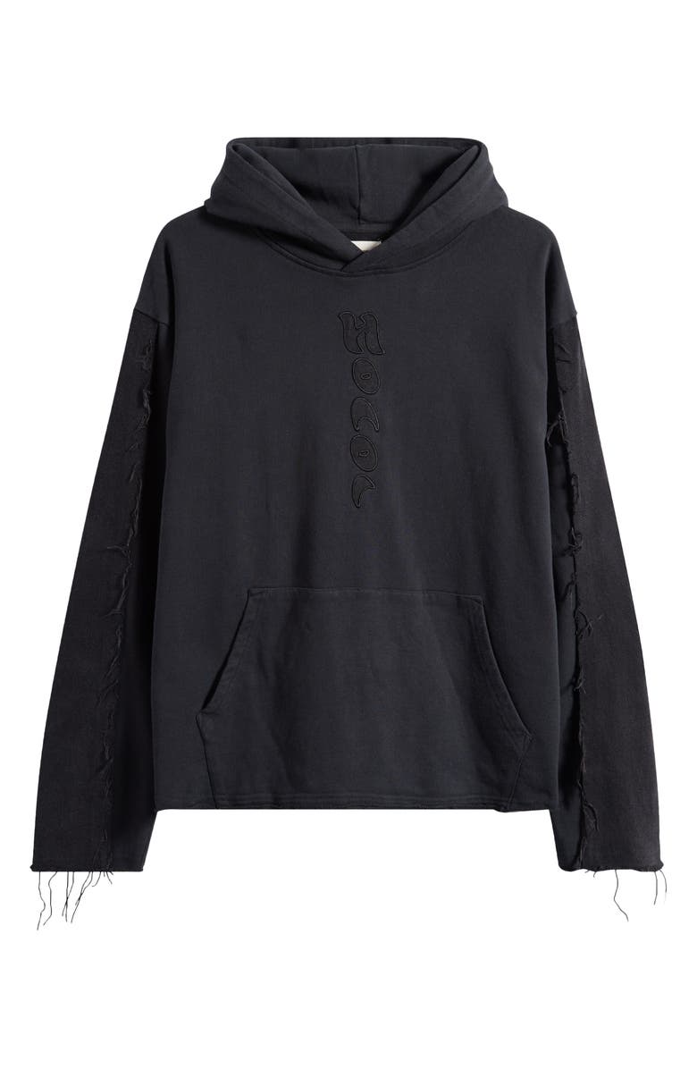 HONOR THE GIFT Hono Distressed Logo Hoodie, Alternate, color, Black