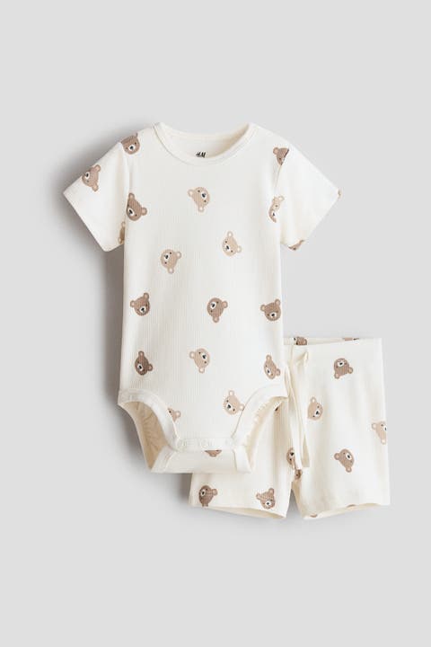 2-piece Ribbed Cotton Set