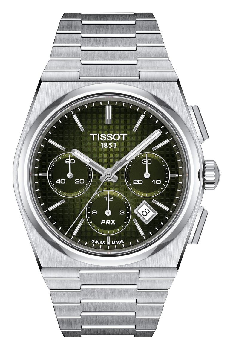 PRX Chronograph Bracelet Watch, 42mm, Main, color, GREEN