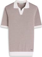 Bugatchi Johnny Collar Stripe Sweater