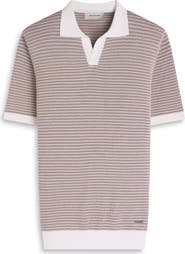 Bugatchi Johnny Collar Stripe Sweater