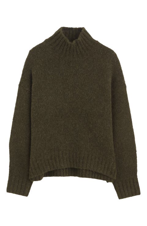 Chunky Alpaca Blend Turtleneck Sweater