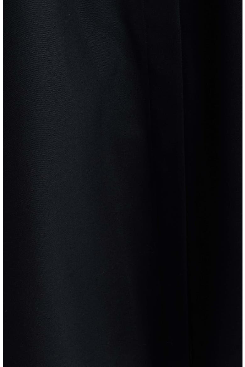 Belted Long Sleeve Midi Dress, Alternate, color, BLACK