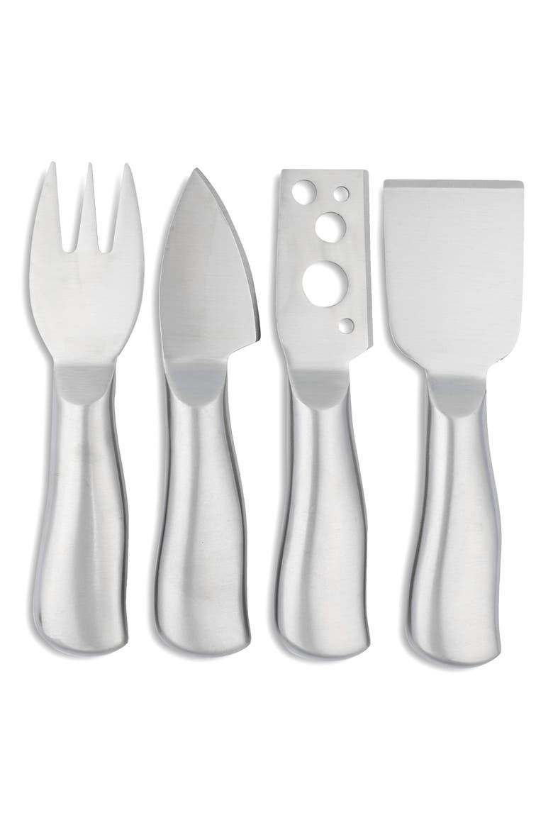 Botero 4-Piece Cheese Tool Set, Main, color, SILVER