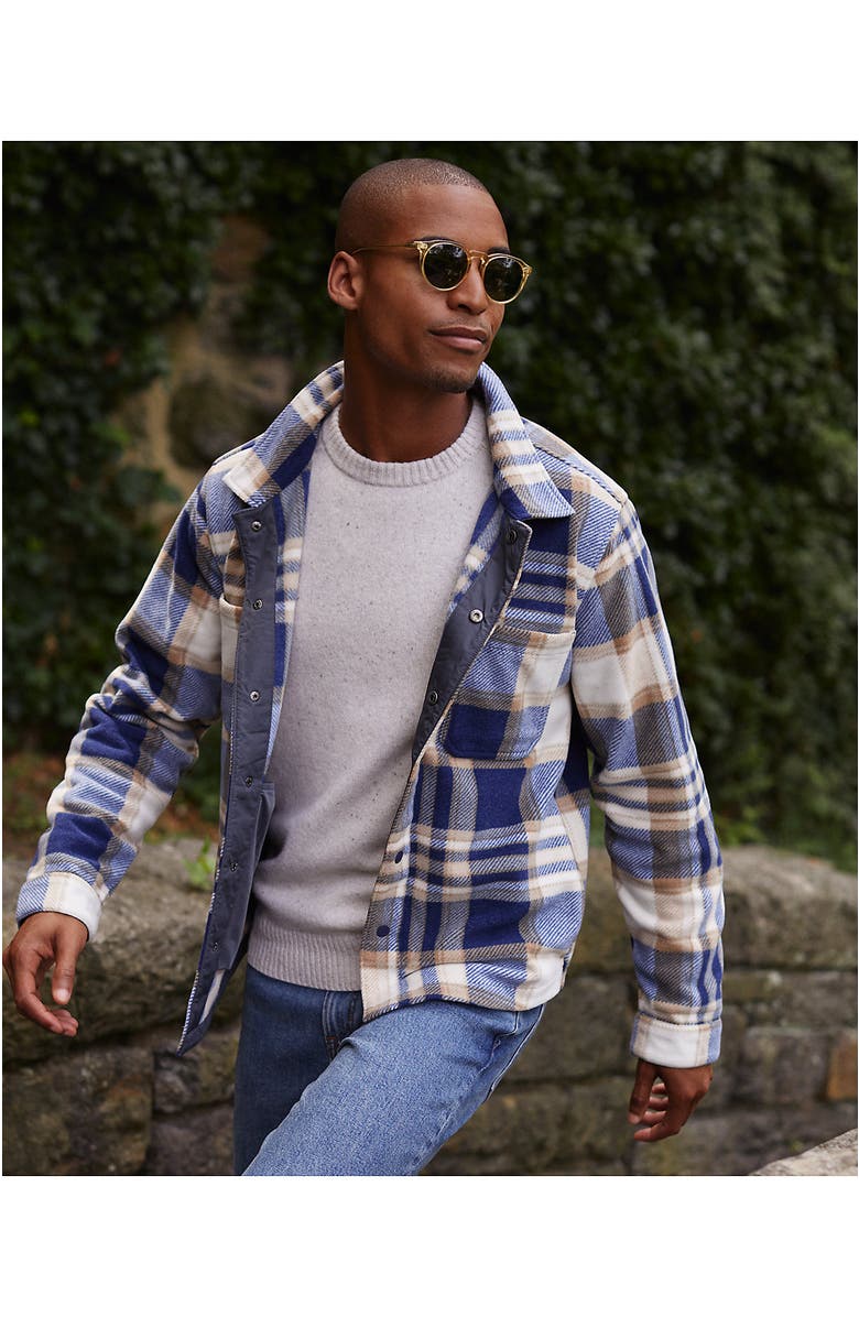 Lands' End Long Sleeve Lambswool Crewneck Sweater, Alternate, color, Light Stone Fleck