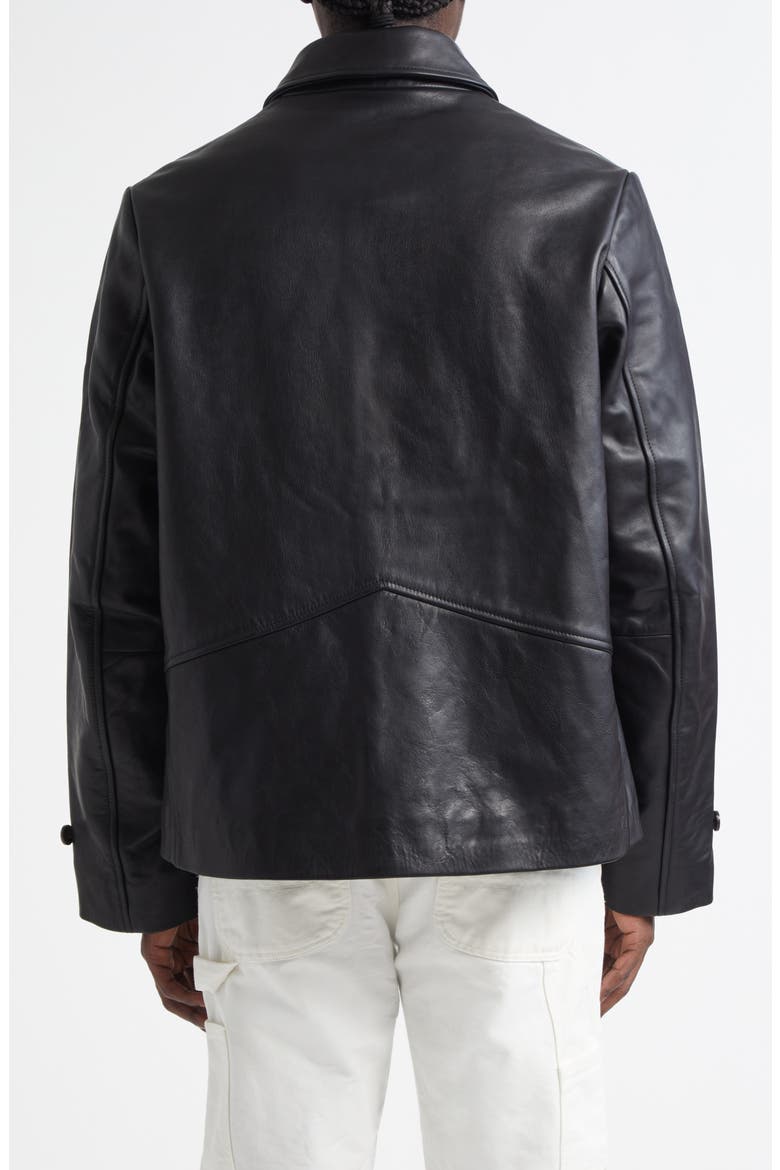Cropped Continental Coat, Alternate, color, BLACK