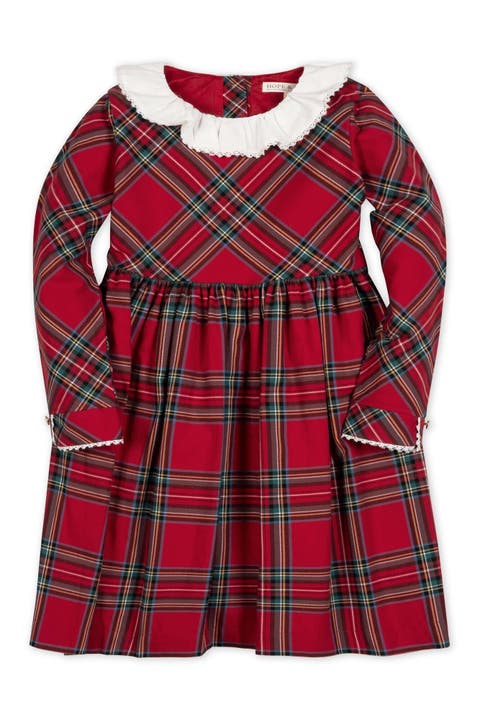 Kids' Organic Ruffle Collar Party Dress
