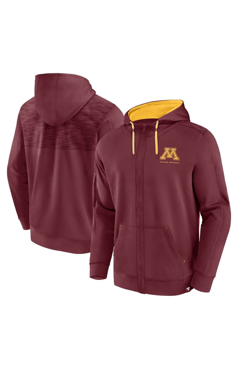 FANATICS Men's Fanatics Branded Maroon Minnesota Golden Gophers Power Index Full-Zip Hoodie, Main, color, Maroon