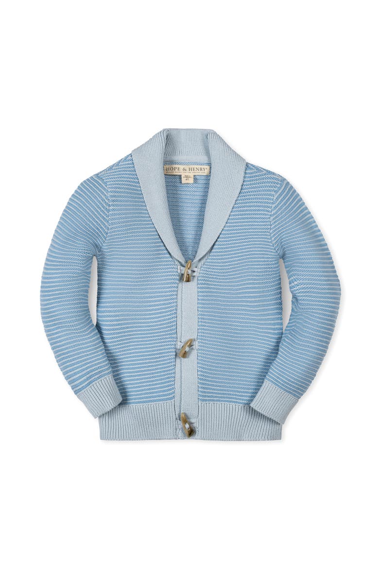 Kids' Organic Shawl Collar Cardigan Sweater, Main, color, Bluebell