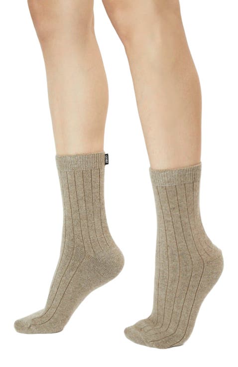 Trim Knit Bed Socks