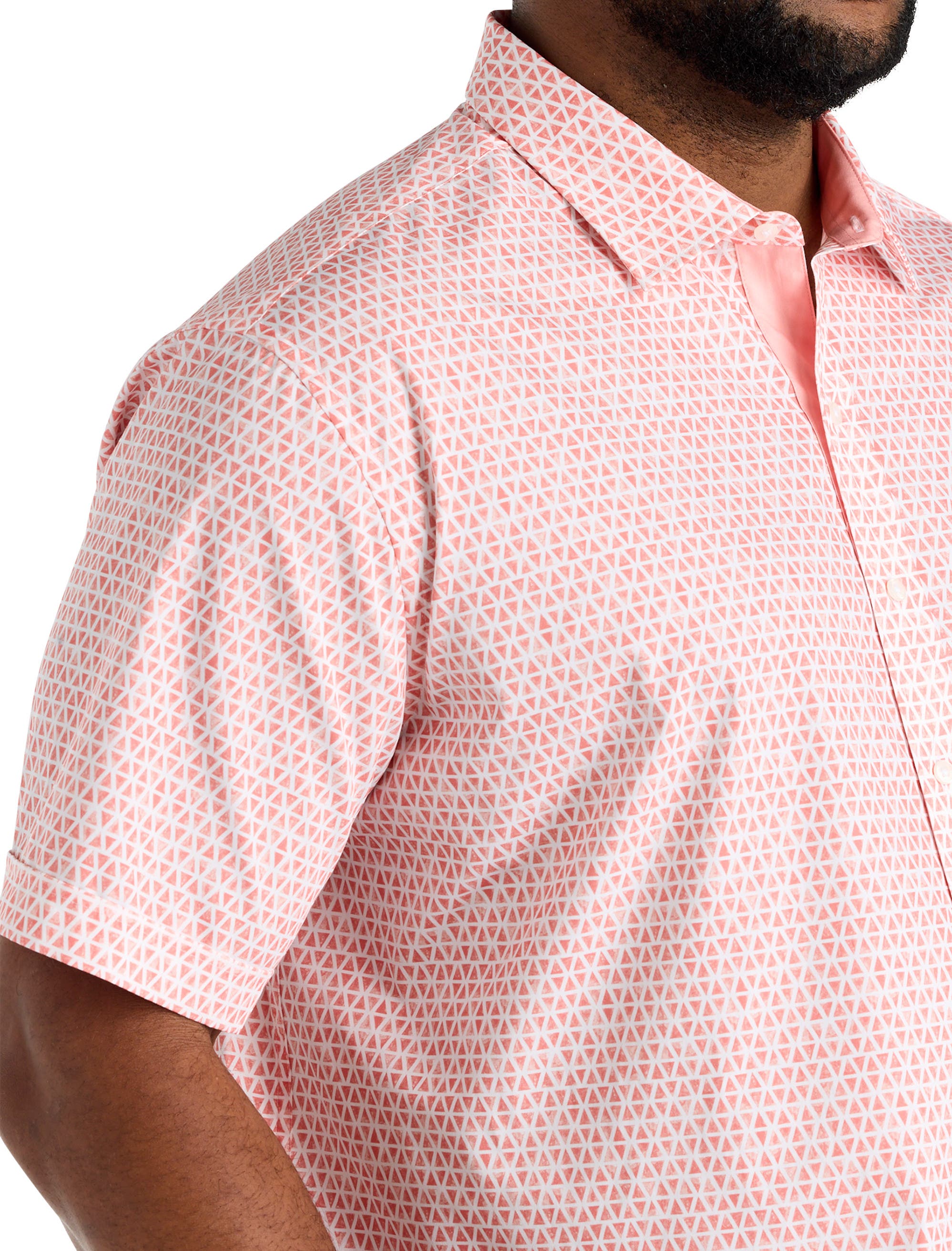 Big & Tall Geometric Print Sport Shirt V2 - image 2