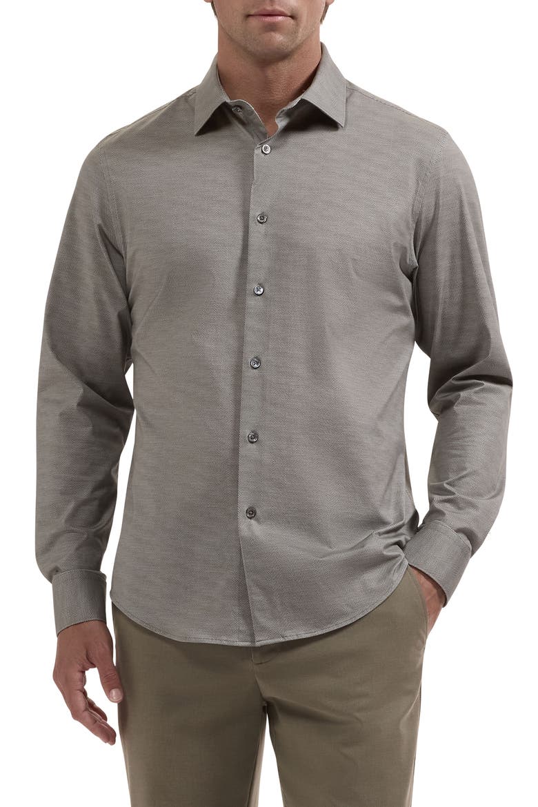 James OoohCotton Performance Long Sleeve Shirt, Main, color, OLIVE