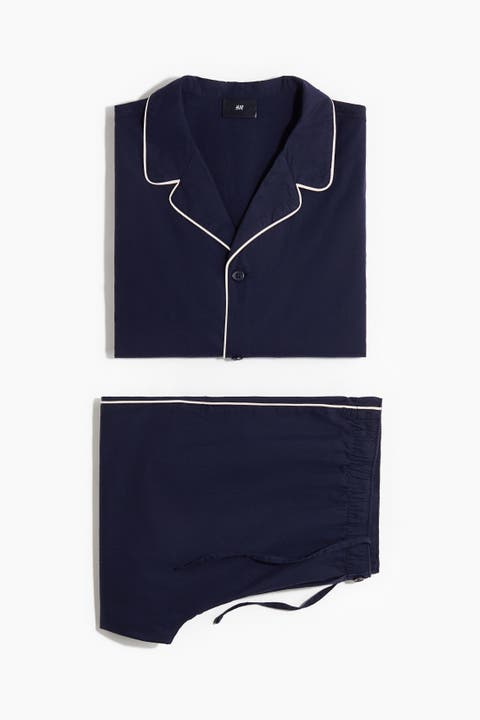 Cotton Pyjama Shirt And Bottoms