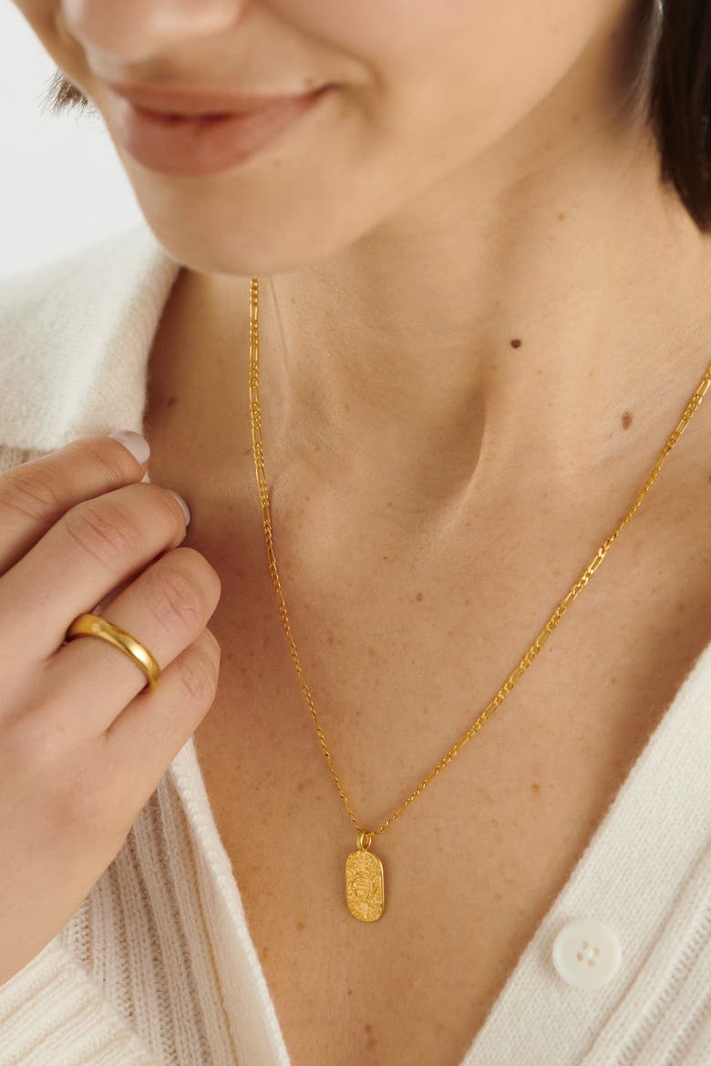 'Aquarius' Waterproof Gold Zodiac Necklace, Alternate, color, GOLD