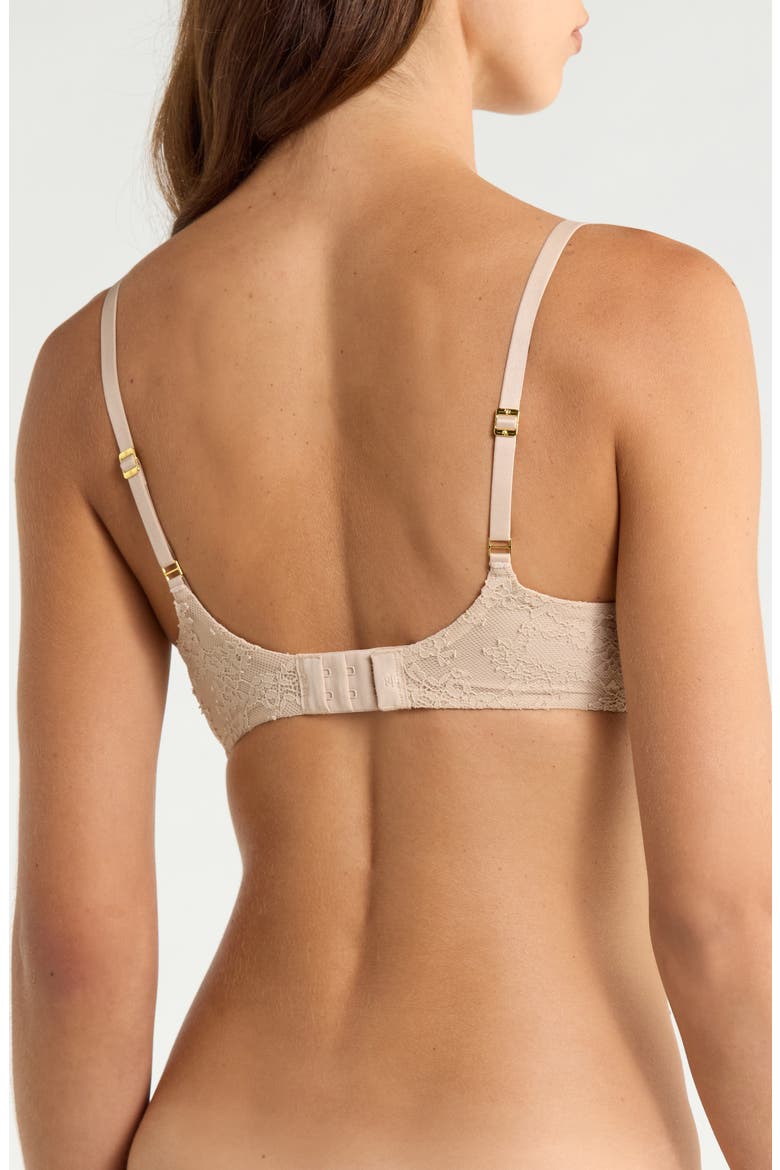 Everyday Lace Underwire Demi Bra, Alternate, color, LIGHT TRUFFLE