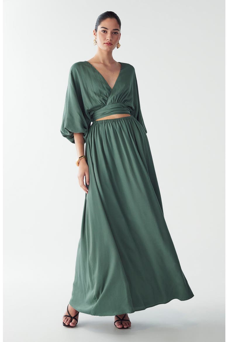 Rowe Maxi Dress, Alternate, color, Eucalyptus