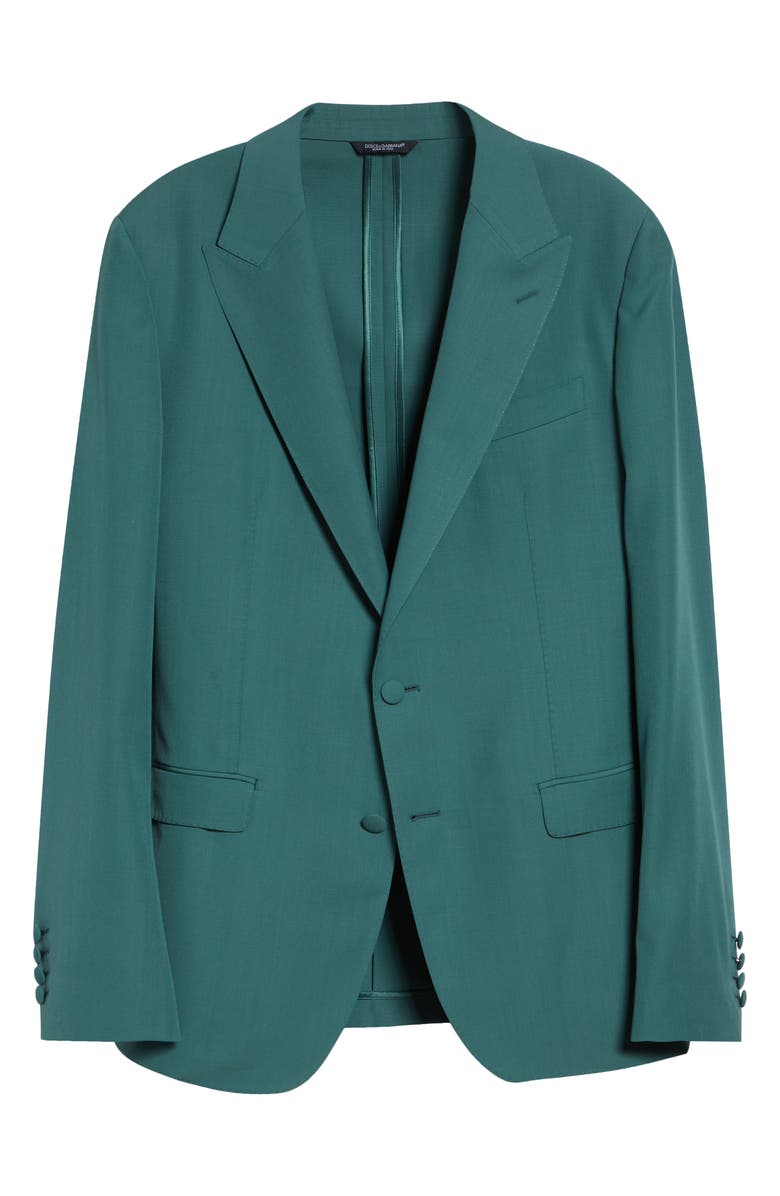 Dolce&Gabbana Wool Poplin Blazer, Main, color, Verde 3