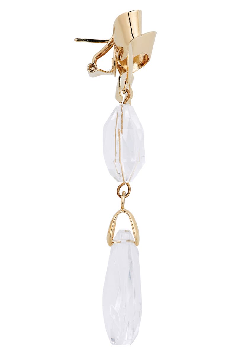 Carolina Herrera Bow Crystal Drop Earrings, Alternate, color,