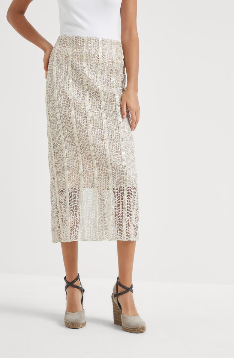 Brunello Cucinelli Column skirt, Alternate, color, 