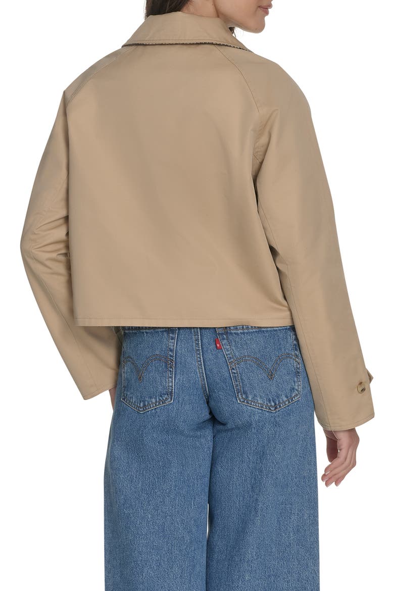 Reversible Crop Trench Jacket, Alternate, color, KHAKI